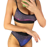 Sparkling Glitter High Waist Bikini